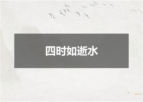 四时如逝水