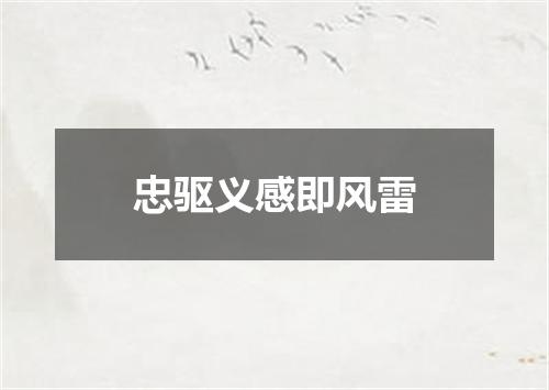 忠驱义感即风雷