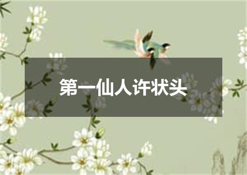 第一仙人许状头