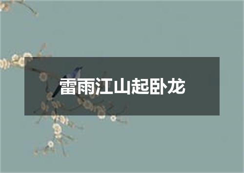 雷雨江山起卧龙