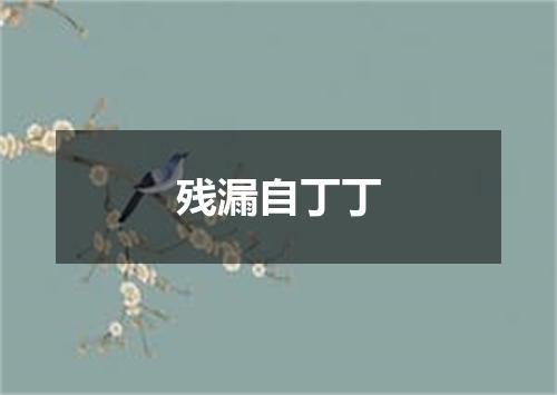残漏自丁丁