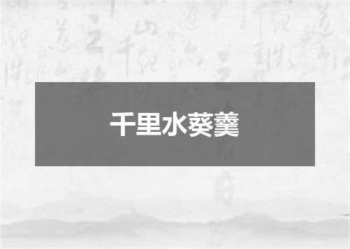 千里水葵羹
