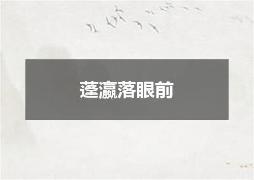蓬瀛落眼前