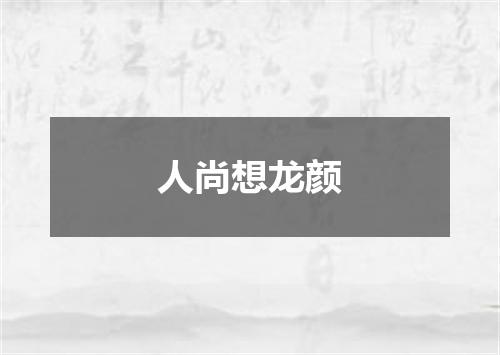 人尚想龙颜
