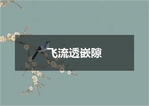 飞流透嵌隙