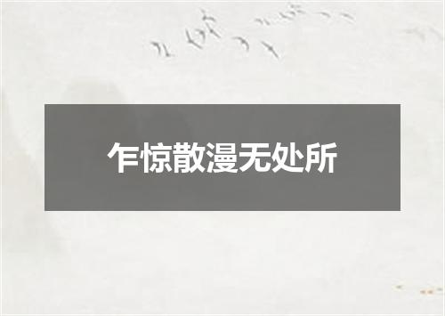乍惊散漫无处所
