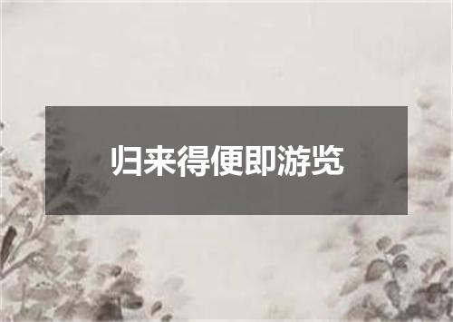 归来得便即游览
