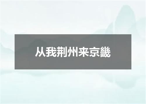 从我荆州来京畿