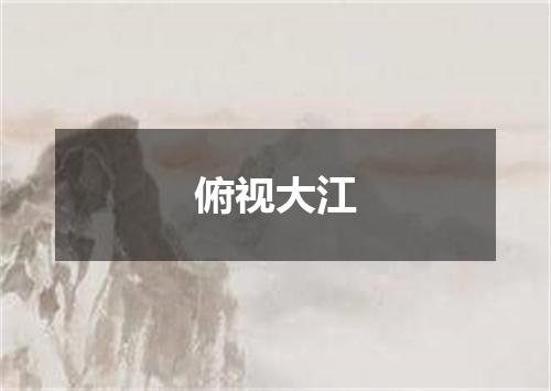 俯视大江
