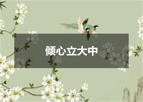 倾心立大中