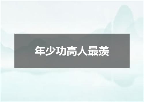 年少功高人最羡