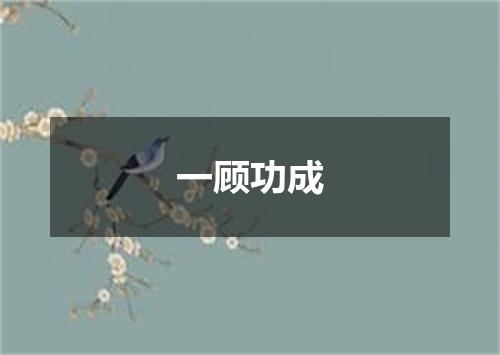 一顾功成