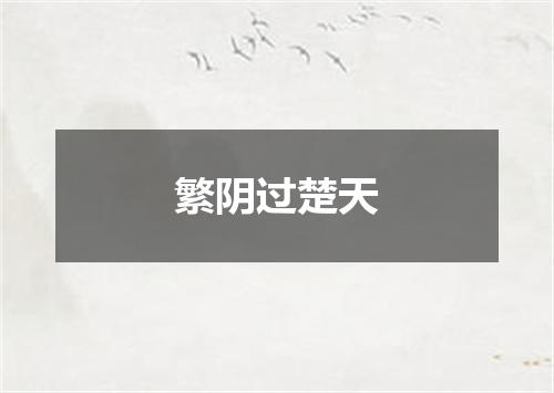 繁阴过楚天