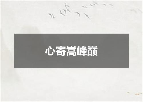 心寄嵩峰巅
