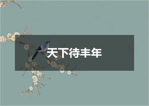 天下待丰年
