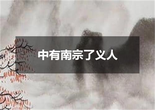 中有南宗了义人