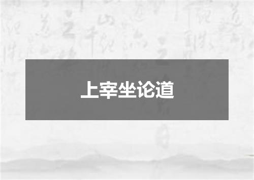 上宰坐论道