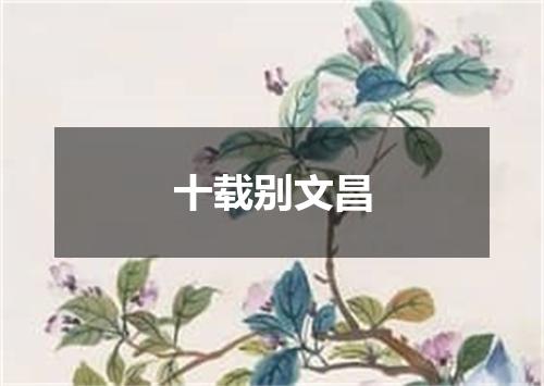 十载别文昌