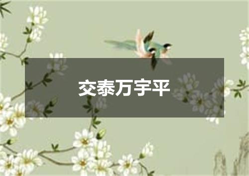 交泰万宇平