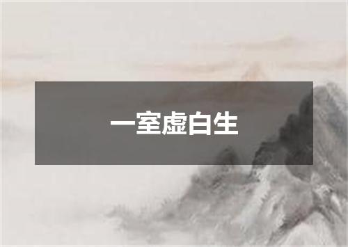 一室虚白生
