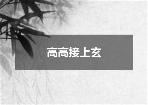 高高接上玄