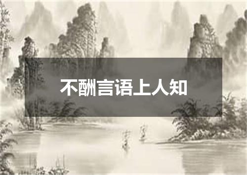 不酬言语上人知