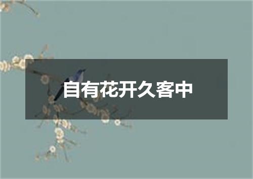 自有花开久客中