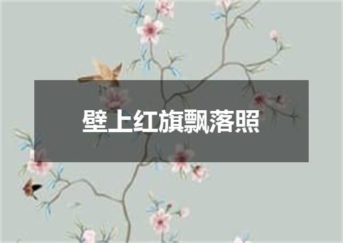 壁上红旗飘落照
