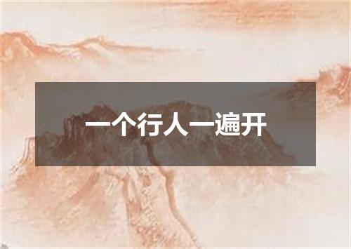 一个行人一遍开