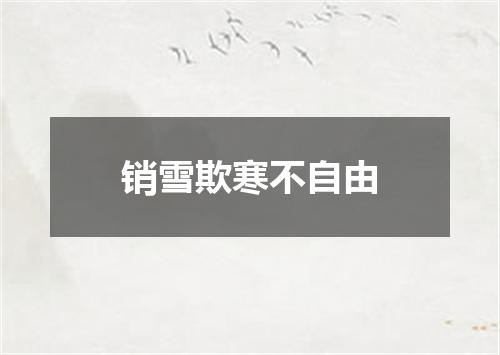 销雪欺寒不自由
