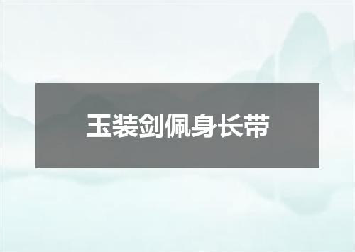 玉装剑佩身长带