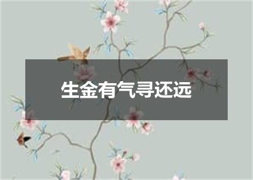 生金有气寻还远