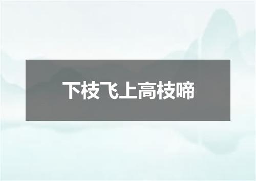 下枝飞上高枝啼