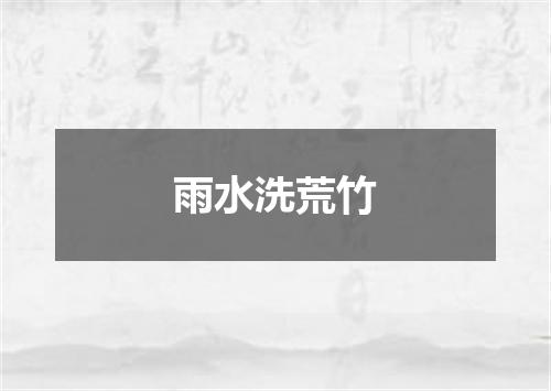 雨水洗荒竹