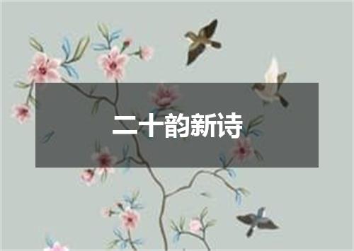 二十韵新诗