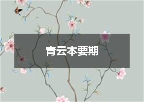 青云本要期