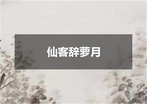 仙客辞萝月