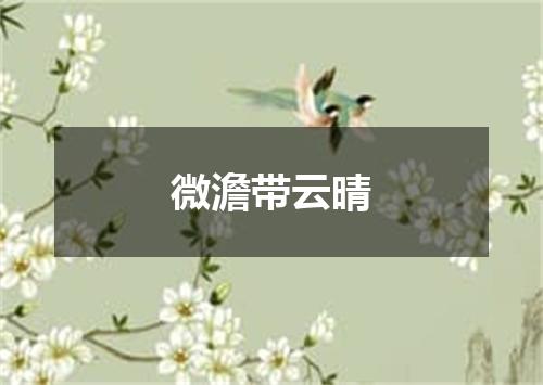 微澹带云晴