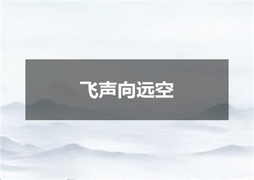 飞声向远空