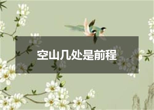 空山几处是前程