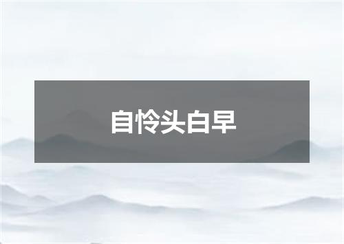 自怜头白早