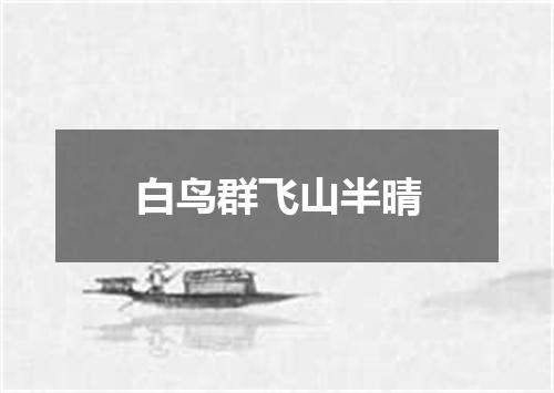 白鸟群飞山半晴