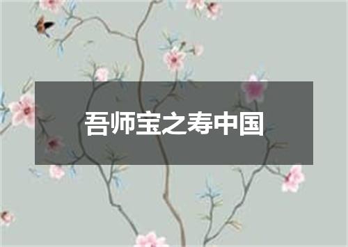 吾师宝之寿中国