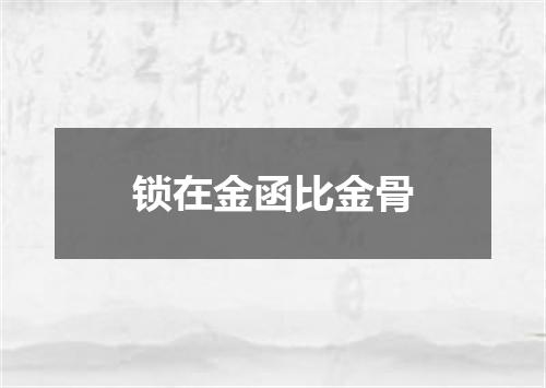 锁在金函比金骨