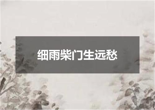 细雨柴门生远愁