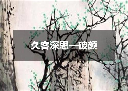 久客深思一破颜