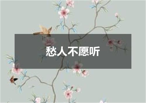 愁人不愿听