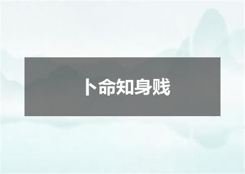 卜命知身贱