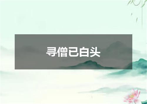 寻僧已白头