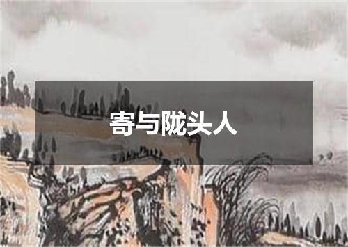 寄与陇头人